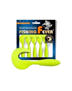 Твистер FishingFever ARGO 4 5cm 1 0g 10 шт 018 желтый лимоник 1 уп Aqua