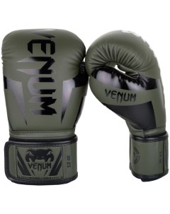 Боксерские перчатки Elite хаки 10 унций Venum