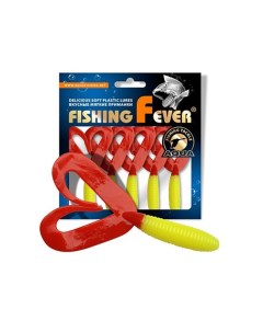 Твистер FishingFever TWIX 8 5cm 4 8g 10 шт 097 желто красн 1 уп Aqua