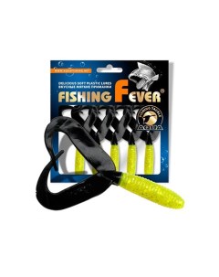 Твистер FishingFever TWIX 4 5cm 1 0g 10 шт 067 желто черный 1 уп Aqua