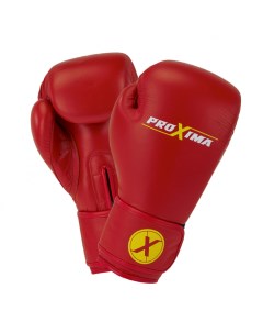 Боксерские перчатки натуральная кожа красные 16 унций Proxima