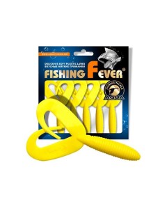Твистер FishingFever TWIX 8 5cm 4 8g 10 шт 010 желтый 1 уп Aqua