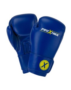 Боксерские перчатки натуральная кожа синие 10 унций Proxima