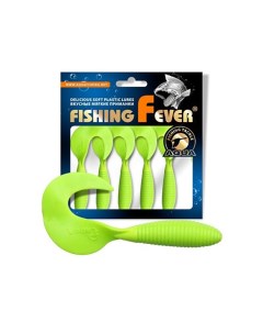 Твистер FishingFever ARGO 6 0cm 2 0g 6 шт 011 зеленоватый лимоник 1 уп Aqua