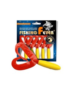 Твистер FishingFever TWIX 8 5cm 4 8g 10 шт 052 желто красн 1 уп Aqua