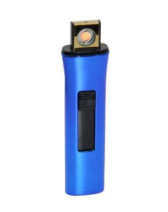 Зажигалка электронная USB спиральная синяя Lighters