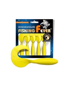 Твистер FishingFever ARGO 4 5cm 1 0g 10 шт 010 желтый 1 уп Aqua
