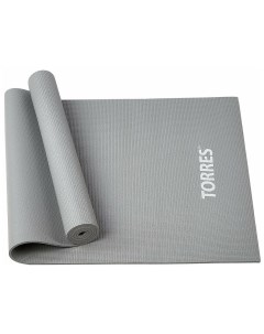 Коврик для йоги Relax 6 арт YL12236G PVC 6 мм нескользящее покрытие серый Torres