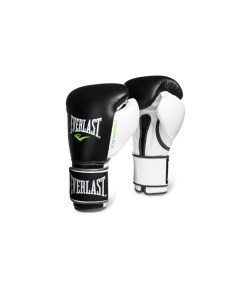 Боксерские перчатки Powerlock черный белый 18 унций Everlast