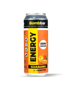 Энергетический напиток ENERGY Guarana L Carnitine 500 мл вкус апельсин Bombbar