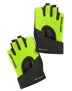 Перчатки атлетические Fitness Gloves Velcro black L Mad wave