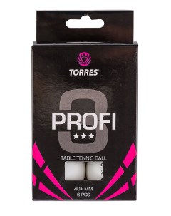 Мячи для настольного тенниса Profi TT0012 3 белый 6 шт Torres