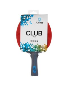 Ракетка для настольного тенниса Club 4 для тренировок накладка 2 0 мм коническая Torres
