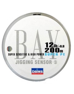 Шнур плетёный PE BAY JIGGING SENSOR 200m 1 5 multicolor 9кг Daiwa
