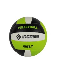 Мяч волейбольный Belt черно зеленый ING 098 Ingame