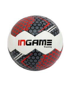 Мяч футбольный TRAINING бело красно серый IFB 129 Ingame