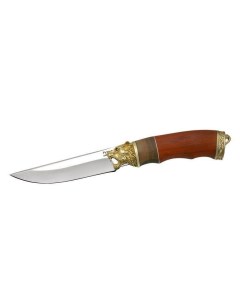 Туристический нож Шерхан коричневый латунь Витязь