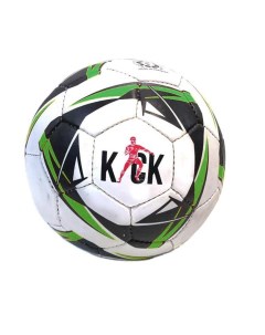 Футбольный мяч Kick 32 панели 00117378 размер 5 зеленый Nobrand