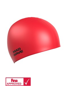 Шапочка для плавания Intensive Silicone Solid red Mad wave