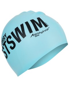 Шапка для плавания взрослая силиконовая Justswim цвет голубой обхват 54 60 см Onlitop