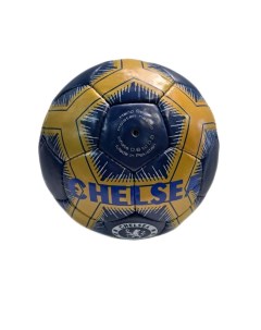 Футбольный мяч с названиями клубов Челси 00117391 размер 5 синий коричневый Nobrand