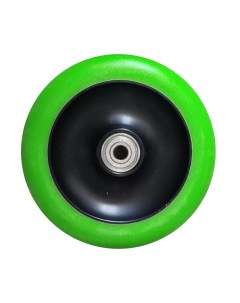 Колесо для трюкового самоката 110 мм FULL цельнолитое черно зеленый Yezz