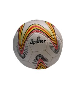 Футбольный мяч 32 панели 00117393 размер 5 белый жёлтый красный Nobrand