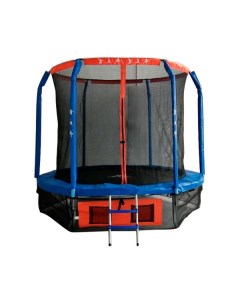 Батут Jump Basket с сеткой и лестницей 244 см синий красный Dfc