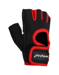 Перчатки для фитнеса размер S неопрен цвет чёрный красный Onlitop