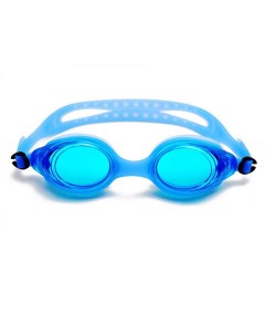 Очки для плавания взрослые синие профессиональные AF от UVA UVB силикон Mystyle