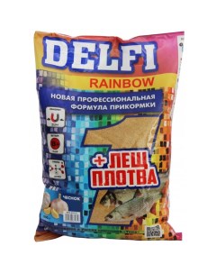 Прикормка DELFI Rainbow лещ плотва чеснок желтая 800 г Delfi