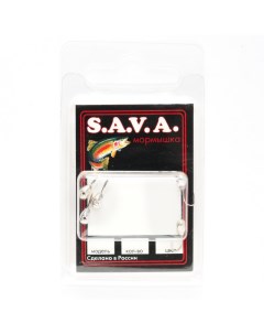 Мормышка S A V A Капля с отверстием серебро 3 мм Sava