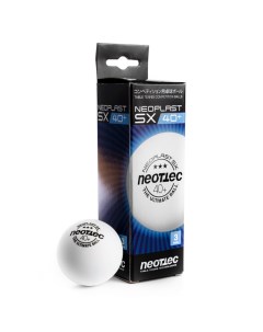 Мячи для настольного тенниса 3 Neoplast SX 40 Plastic x3 White Neottec