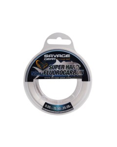 Леска Super hard fluorocarbon 50м 0 55мм 15 9кг 35 05lbs clear Savage gear