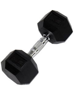 Неразборная гантель Rubber Encased Hex Dumbbells 1 x 17 5 кг черный Perform better