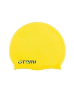 Шапочка для плавания взрослая 56 67 см желтая тонкий силикон TC406 Atemi