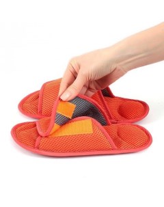 Массажные тапочки Velcro оранжевые 40 размер Релаксы