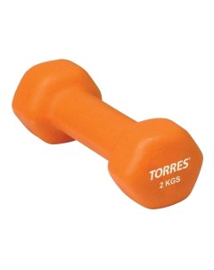 Неразборная гантель неопреновая PL5001 1 x 2 кг оранжевый Torres
