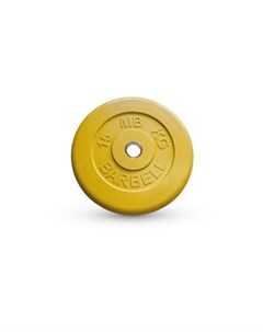 Диск для штанги Стандарт 15 кг 31 мм желтый Mb barbell