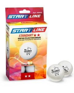 Мячи для настольного тенниса Standart 2 белый 6 шт Start line