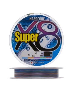 Плетеный шнур PE Hardcore X8 Super 200m 2 5color 13Kg 0 24mm Duel