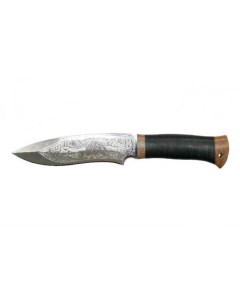 Туристический нож НС 30 серебристый черный Стиль-м
