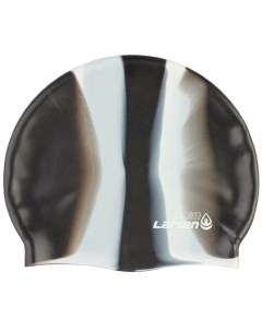 Шапочка плавательная SC силикон коричневый белый Larsen