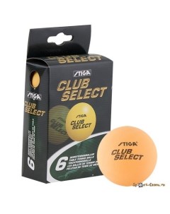Мяч для настольного тенниса Club Select арт 5125 06 диаметр 40мм упаковка 6 шт Stiga