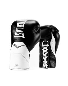 Боксерские перчатки MX Elite Fight черные белые 10 унций Everlast