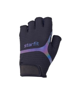 Перчатки для фитнеса WG 103 черный светоотражающий Starfit