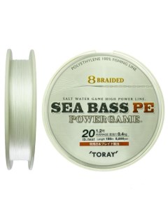 Шнур плетёный PE SEA BASS PE POWER GAME White 100м 1 2 9 4kg Toray