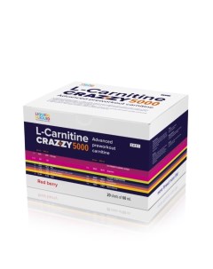 L Carnitine Crazzy 5000 20 ампул по 60 мл Red berry Liquid & liquid
