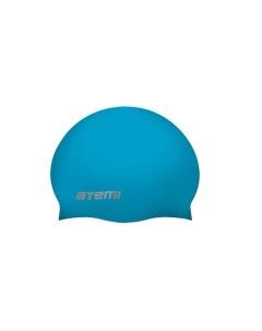 Шапочка для плавания взрослая 56 67 см голубая тонкий силикон TC403 Atemi