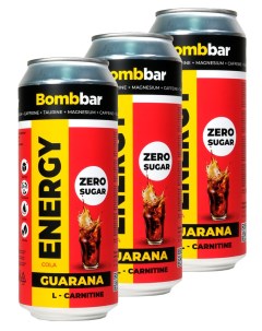 Энергетик напиток с Л карнитином ENERGY Original 15шт по 500мл Bombbar